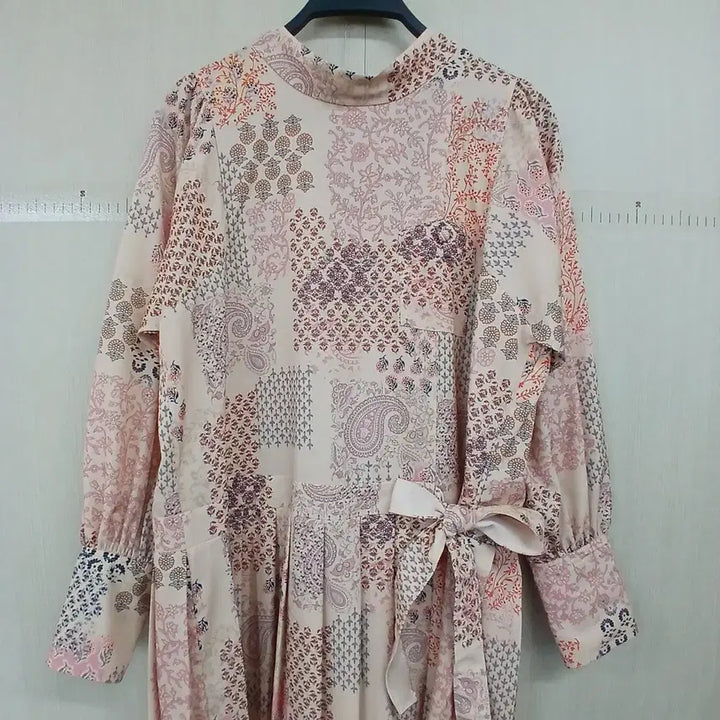[BUNJANG] Thursday Island Paisley Pattern Long Dress / 써스데이아일랜드 페이즐리 패턴 롱 원피스 핑크 리본