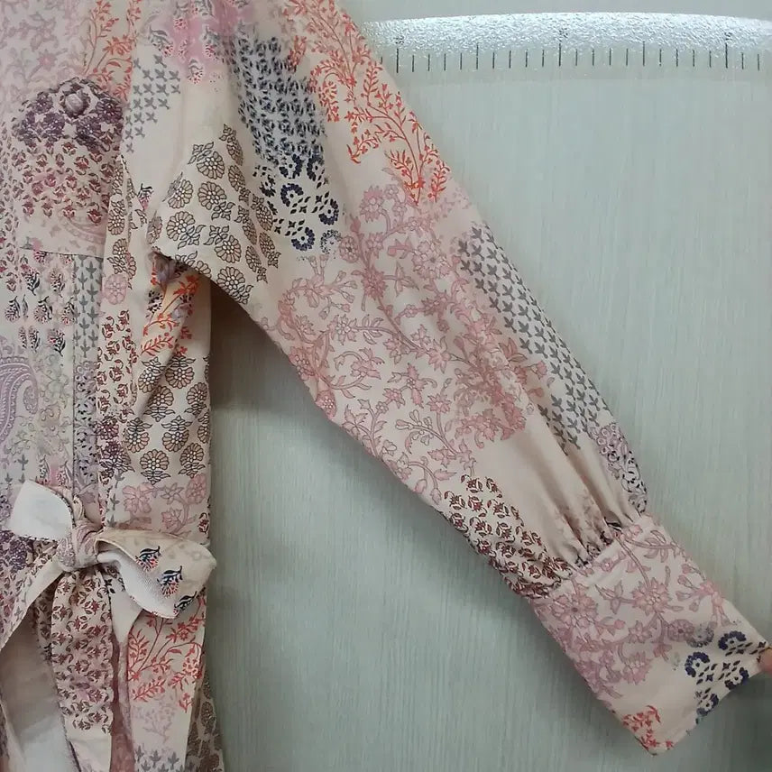 [BUNJANG] Thursday Island Paisley Pattern Long Dress / 써스데이아일랜드 페이즐리 패턴 롱 원피스 핑크 리본