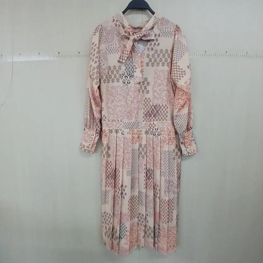 [BUNJANG] Thursday Island Paisley Pattern Long Dress / 써스데이아일랜드 페이즐리 패턴 롱 원피스 핑크 리본