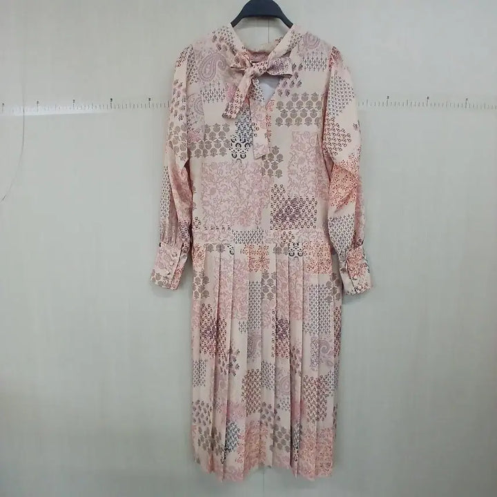 [BUNJANG] Thursday Island Paisley Pattern Long Dress / 써스데이아일랜드 페이즐리 패턴 롱 원피스 핑크 리본