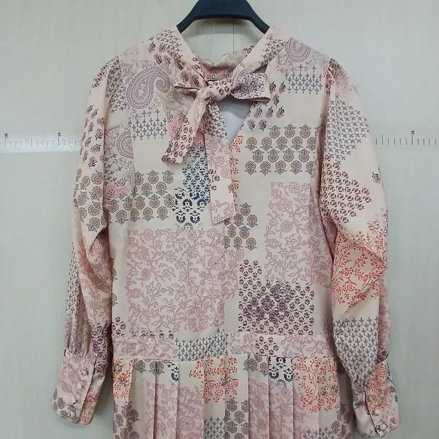 [BUNJANG] Thursday Island Paisley Pattern Long Dress / 써스데이아일랜드 페이즐리 패턴 롱 원피스 핑크 리본