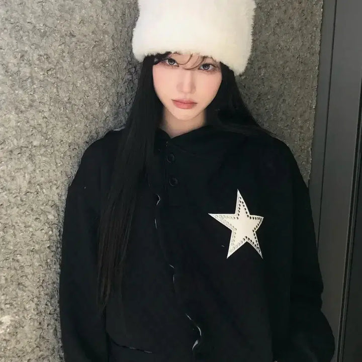 [BUNJANG] Love Is True Ev Star Hood Tee / 러브이즈트루 후드티 loveistrue ev star hood tee