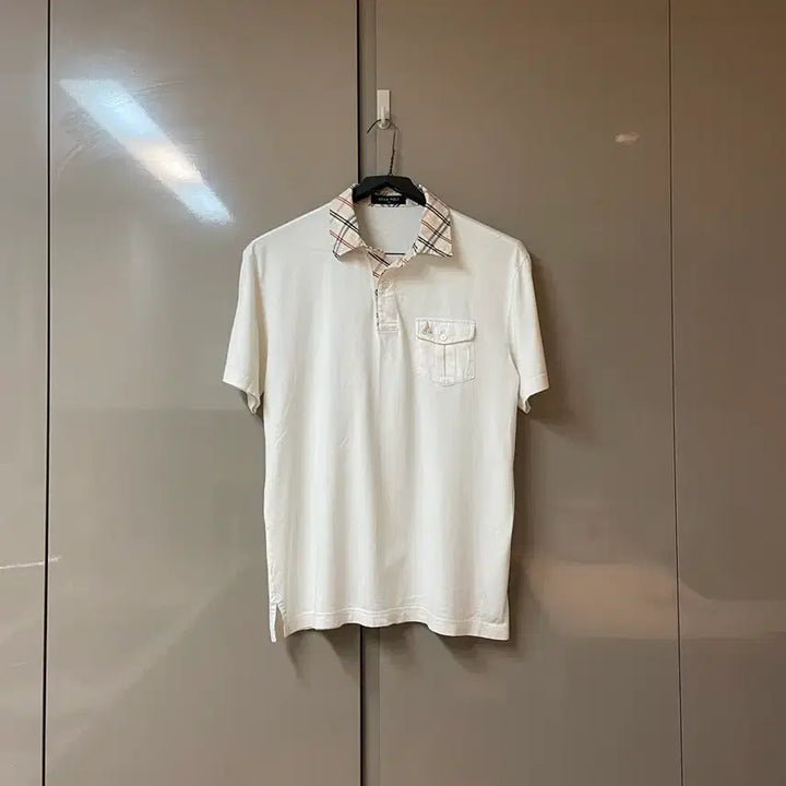 [SOLD OUT] 빈폴 체크 카라 반팔티 100