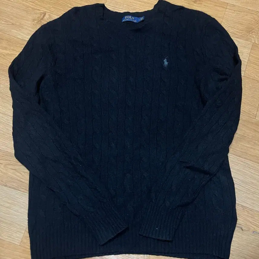 [BUNJANG] Polo Wool Knit Charcoal Gray Sweater / 폴로 울니트 차콜그레이 105사이즈