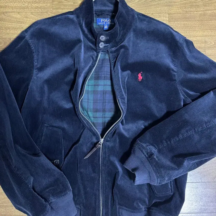 [BUNJANG] Polo Corduroy Harrington Jacket Navy M / 폴로 코듀로이 바라쿠타 네이비M 사이즈