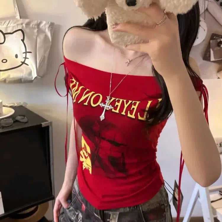 [BUNJANG] Off-Shoulder Crop Top - Dancewear / [4컬러] 크롭탑 오프숄더 반팔 크롭티 크롭나시 댄스복 방송댄스 무대의상