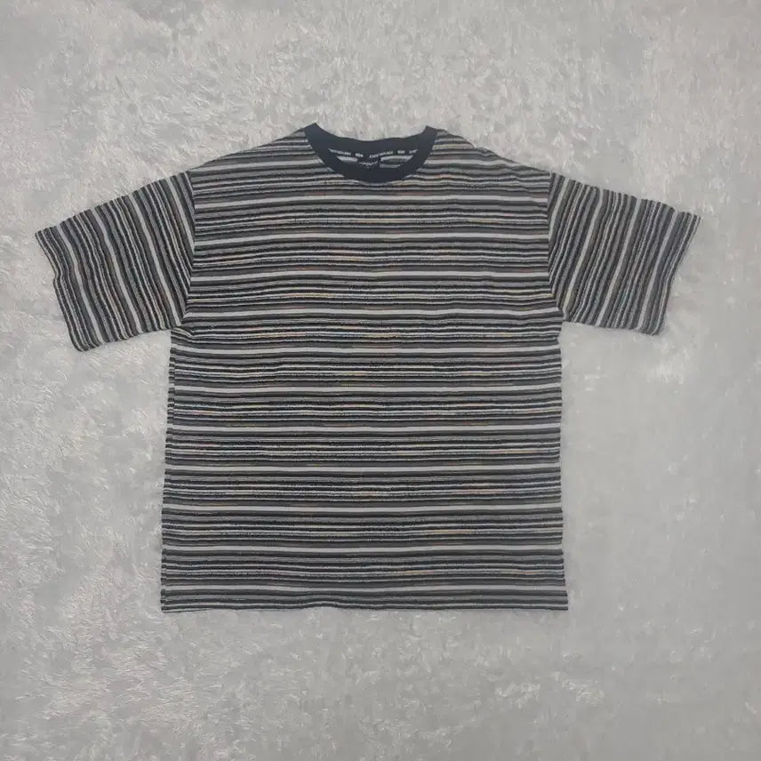 [SOLD OUT] ACHA 아차 스트라이프 니트 반팔티 L