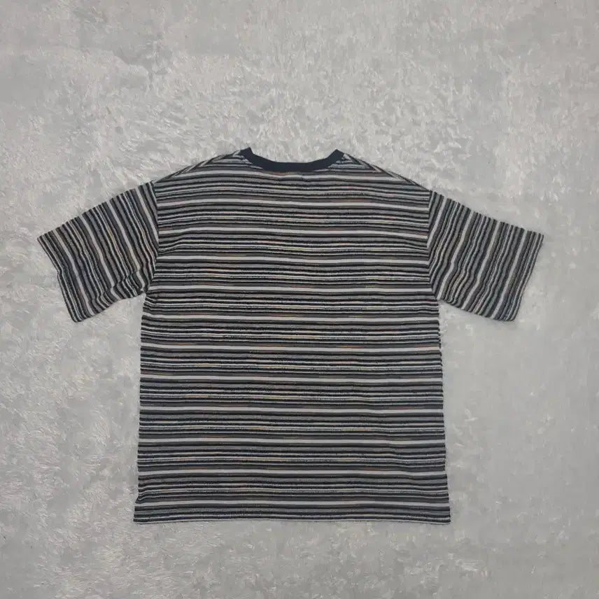 [SOLD OUT] ACHA 아차 스트라이프 니트 반팔티 L