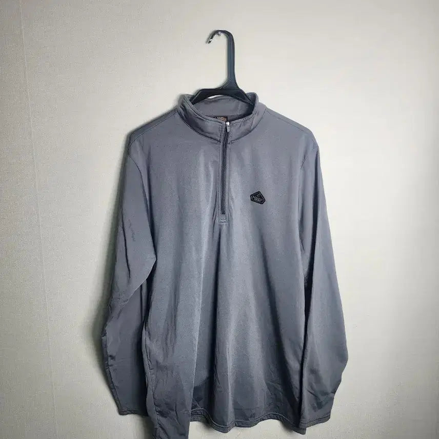[BUNJANG] Roberto 110 Gray Half-Zip T-shirt / 로베르토 110 사이즈 그레이 반집업 티셔츠