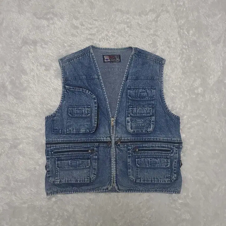 [BUNJANG] Pol Newman Vintage Denim Vest XXL / 폴뉴망 데님 조끼 XXL