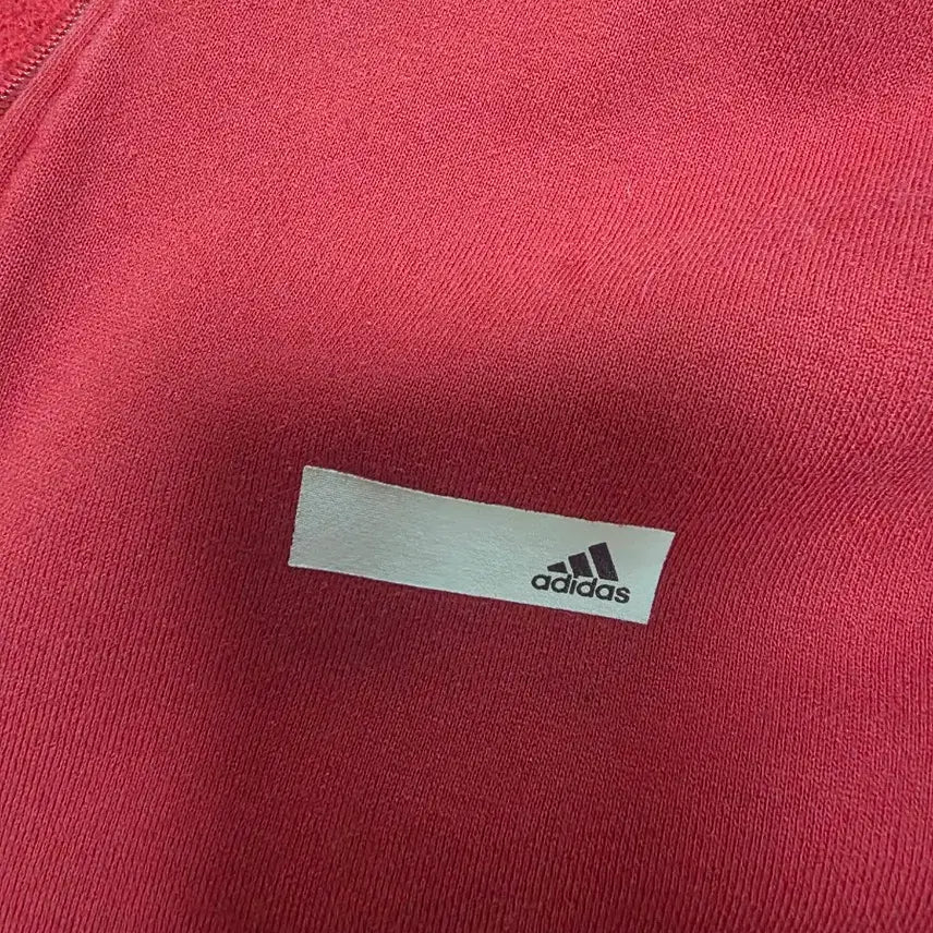 [BUNJANG] Adidas Red Fleece Lined Hoodie Zip-up (Size 95) / 아디다스 레드 기모 후드집업 95