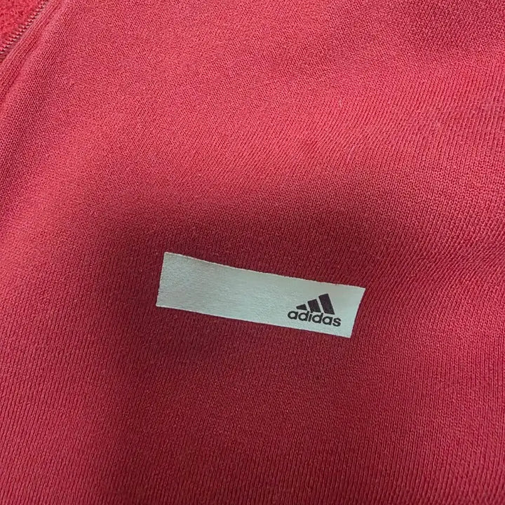 [BUNJANG] Adidas Red Fleece Lined Hoodie Zip-up (Size 95) / 아디다스 레드 기모 후드집업 95