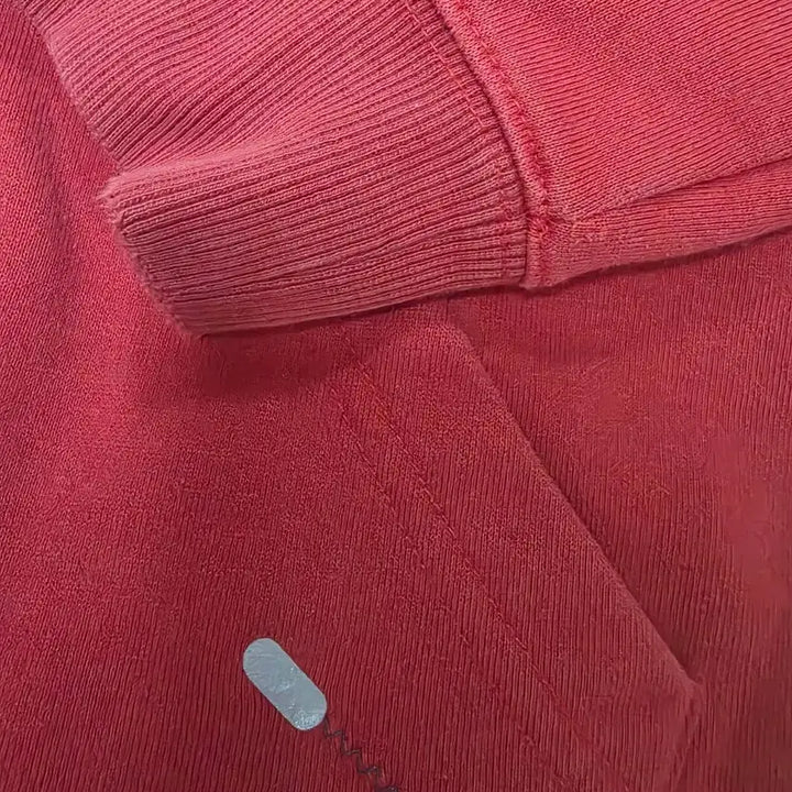 [BUNJANG] Adidas Red Fleece Lined Hoodie Zip-up (Size 95) / 아디다스 레드 기모 후드집업 95