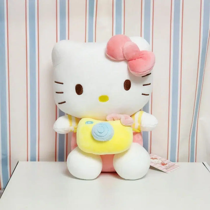 [BUNJANG] Hello Kitty Medium Plush 22cm / 새상품)카메라 헬로키티 중형 인형 22cm_귀여운 산리오 키티 누이 굿즈