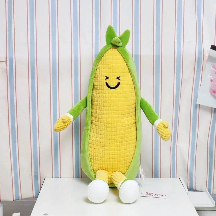 [BUNJANG] Corn Plush Doll 35cm / 새상품)옥수수 중형 인형 35cm_귀여운 얼굴 야채 빅 누이 굿즈
