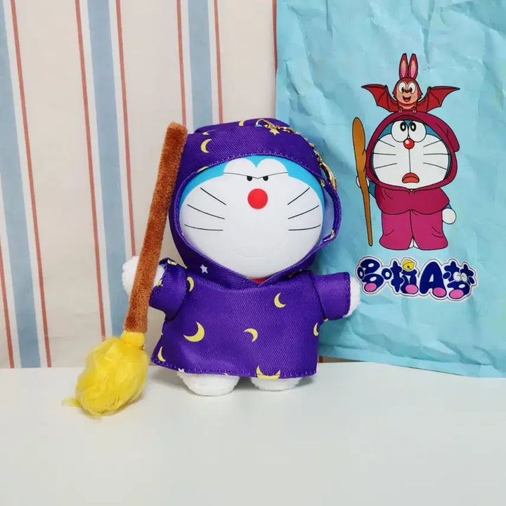 [BUNJANG] Doraemon Wizard Figure Keyring Plush / 새상품) 마법사 도라에몽 피규어 키링 인형_코스프레 마스코트 누이 굿즈