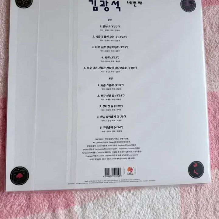 [BUNJANG] Kim Kwang Seok 4th Album LP (Sealed) / 미개봉) 김광석-4집 lp (택포)