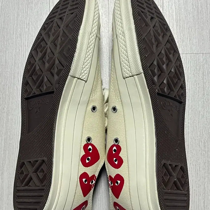 [BUNJANG] Converse Comme des Garcons Play Sneakers Ivory / 컨버스 꼼데가르송 플레이 스니커즈 아이보리