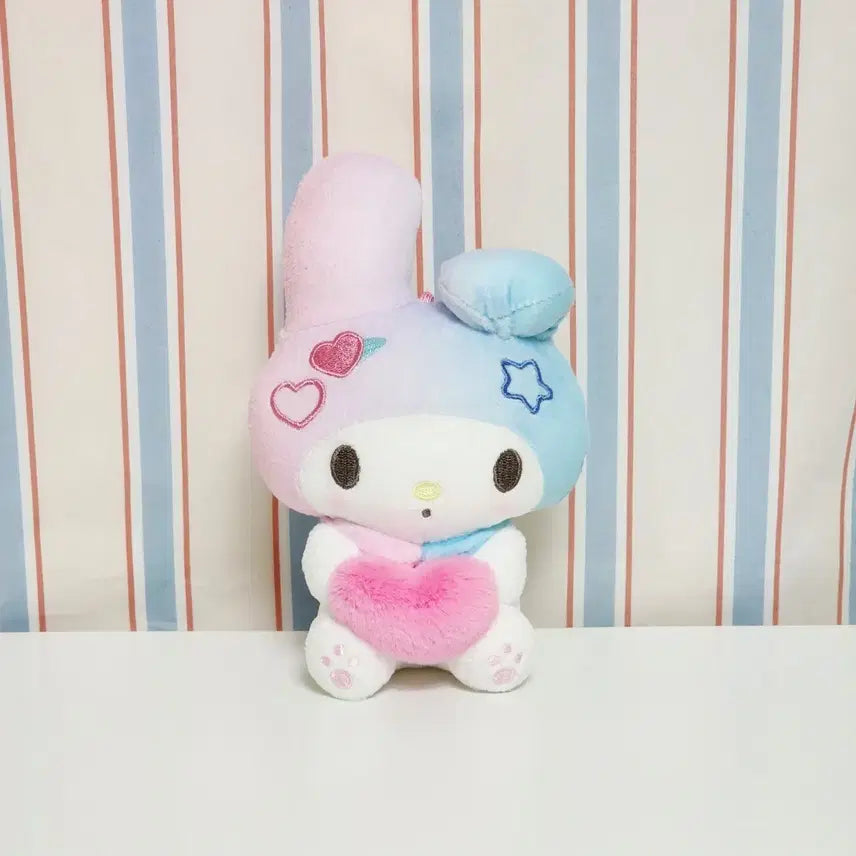 [BUNJANG] Sanrio My Melody 50th Anniversary Pastel Heart Keyring Plush / 새상품)마이멜로디 50주년 파스텔 하트 키링 인형_산리오 그라데이션 굿즈