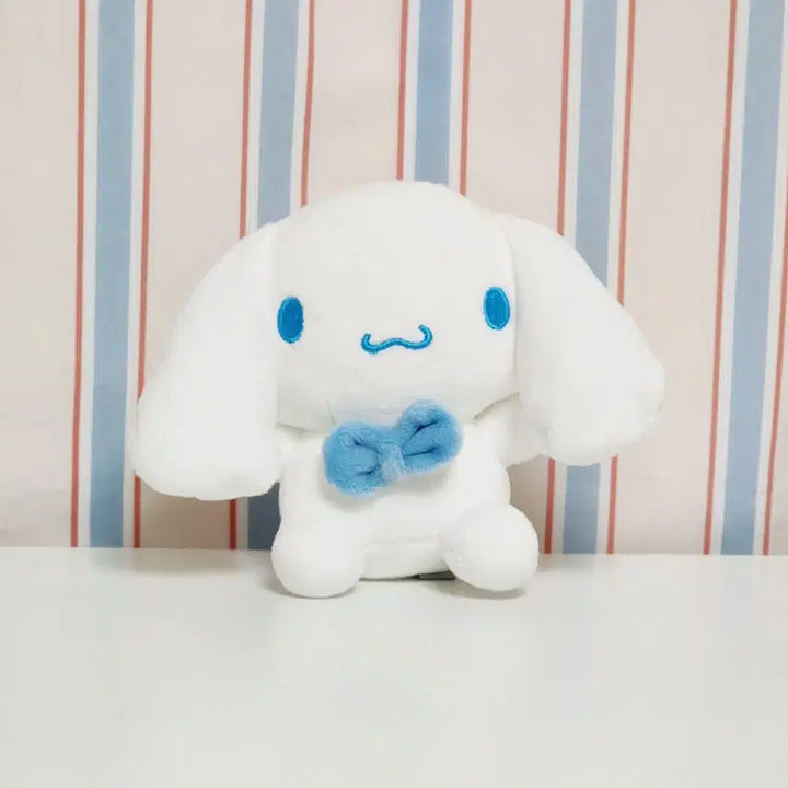 [BUNJANG] Sanrio Cinnamoroll Blue Ribbon Keychain Plush / 새상품)블루 리본 시나모롤 정품 키링 인형_산리오 마스코트 누이 굿즈