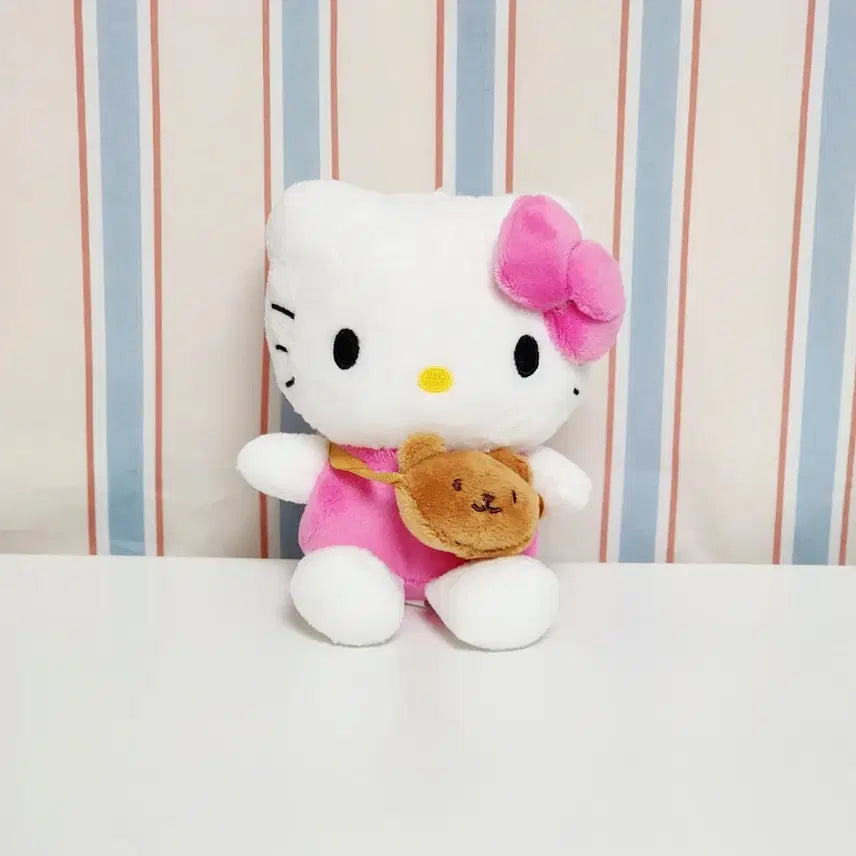 [BUNJANG] Sanrio Hello Kitty Bear Pochette Keyring Charm / 새상품)헬로키티 정품 곰돌이 포쉐트 키링 인형_산리오 키티 핑크 마스코트