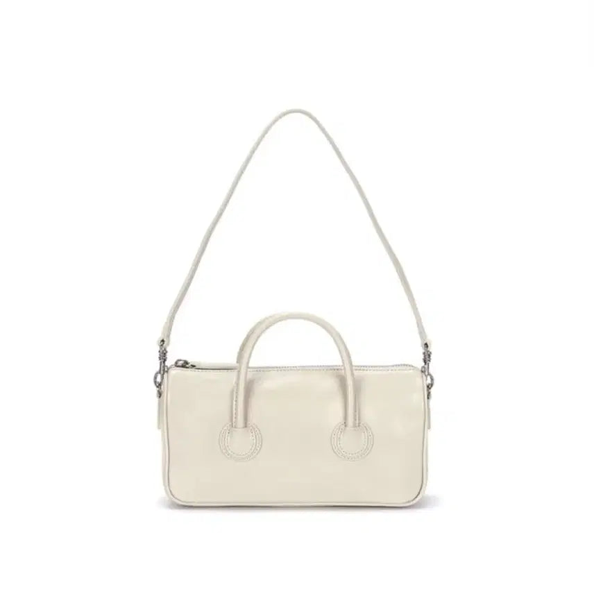[BUNJANG] Margesherwood Zipper Small Cream Beige Crinkle Bag / 마지셔우드 지퍼 스몰 크림베이지 크링클
