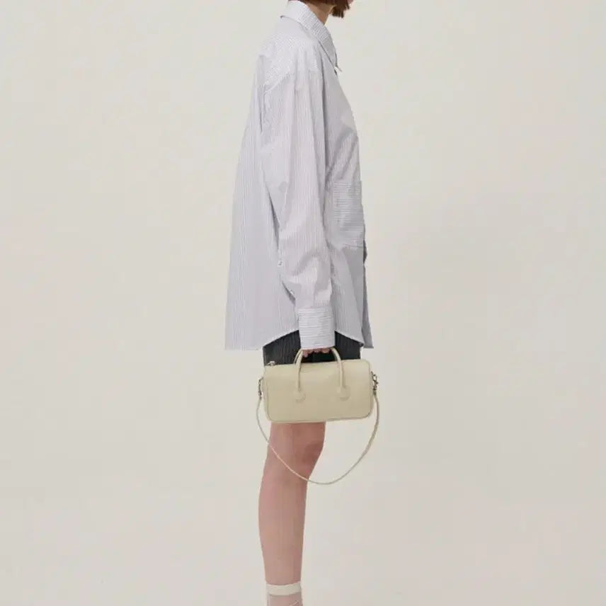 [BUNJANG] Margesherwood Zipper Small Cream Beige Crinkle Bag / 마지셔우드 지퍼 스몰 크림베이지 크링클