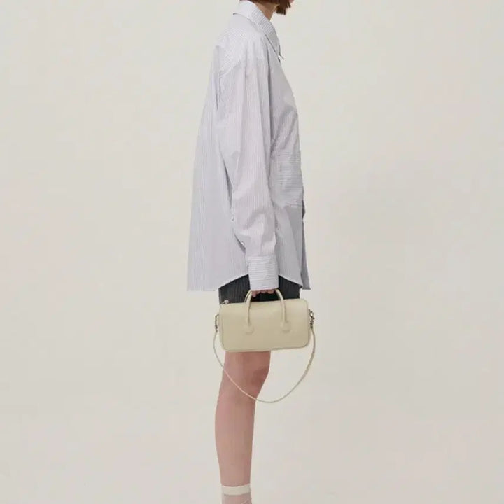 [BUNJANG] Margesherwood Zipper Small Cream Beige Crinkle Bag / 마지셔우드 지퍼 스몰 크림베이지 크링클