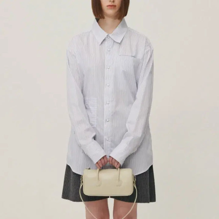 [BUNJANG] Margesherwood Zipper Small Cream Beige Crinkle Bag / 마지셔우드 지퍼 스몰 크림베이지 크링클