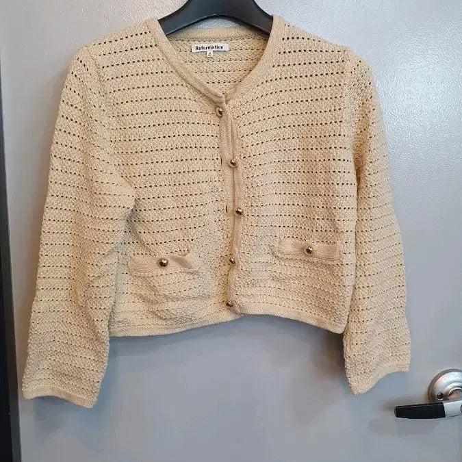 [BUNJANG] Reformation Knit Cardigan M / 리포메이션 정품 니트짜임가디건M