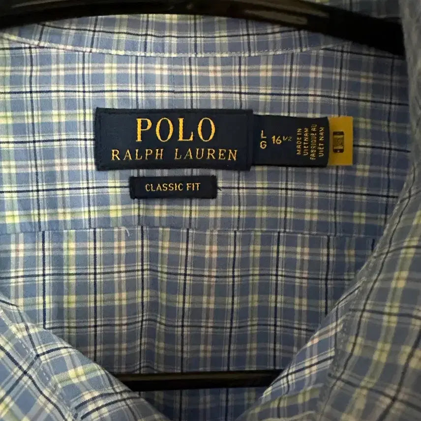 [BUNJANG] Polo Ralph Lauren Classic Fit Check Shirt L / 폴로 qr라벨 클래식핏 체크 셔츠 L
