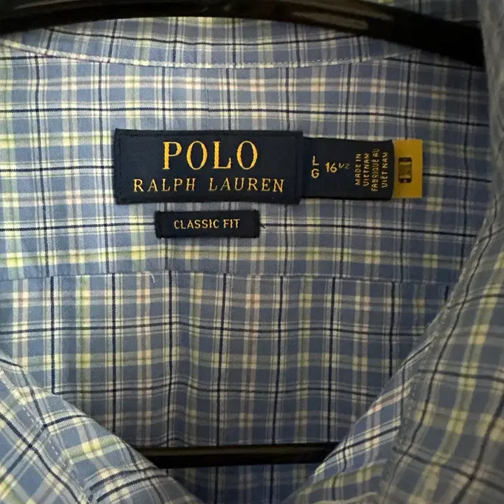 [BUNJANG] Polo Ralph Lauren Classic Fit Check Shirt L / 폴로 qr라벨 클래식핏 체크 셔츠 L