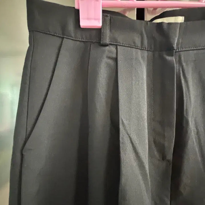 [BUNJANG] Black Wide Leg Slacks Pants (Size 55) / 검정색 와이드 슬랙스 팬츠55