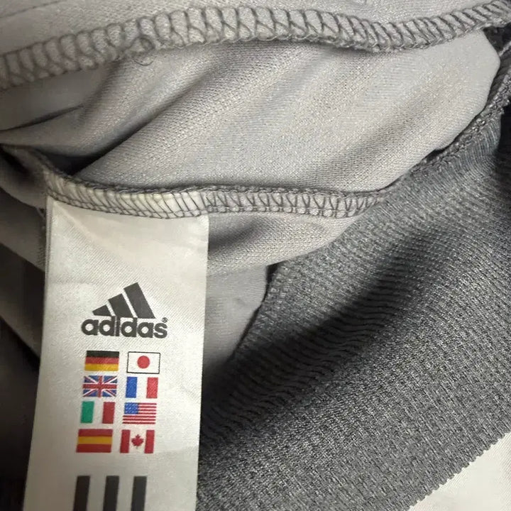 [BUNJANG] Adidas Gray Orange Line Track Top Jacket / 아디다스 그레이 오렌지라인 트랙탑 집업 95