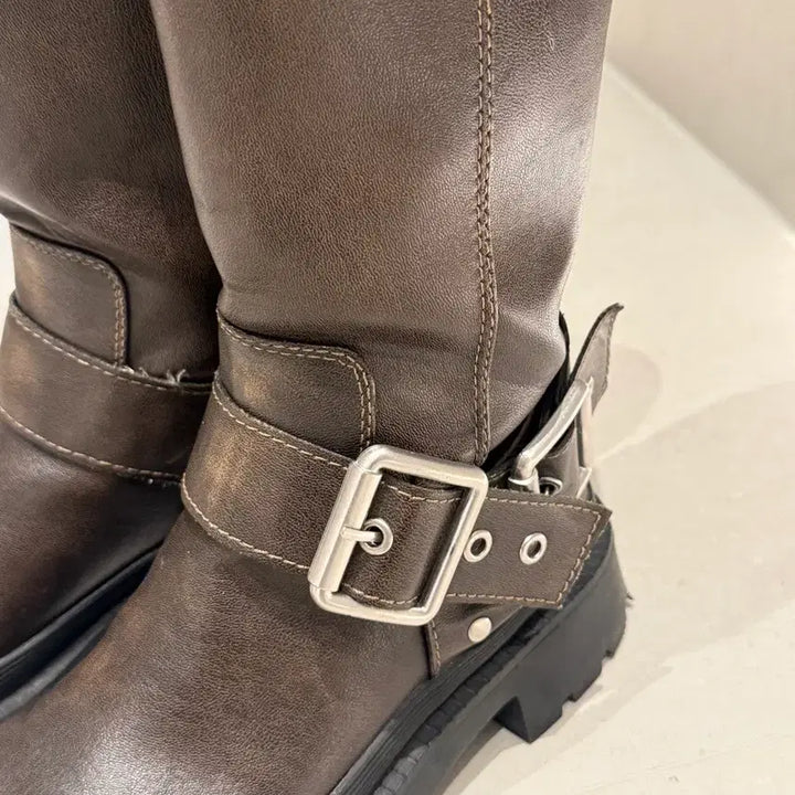 [BUNJANG] ZARA Western Buckle Boots / 자라 웨스턴 버클 부츠 36