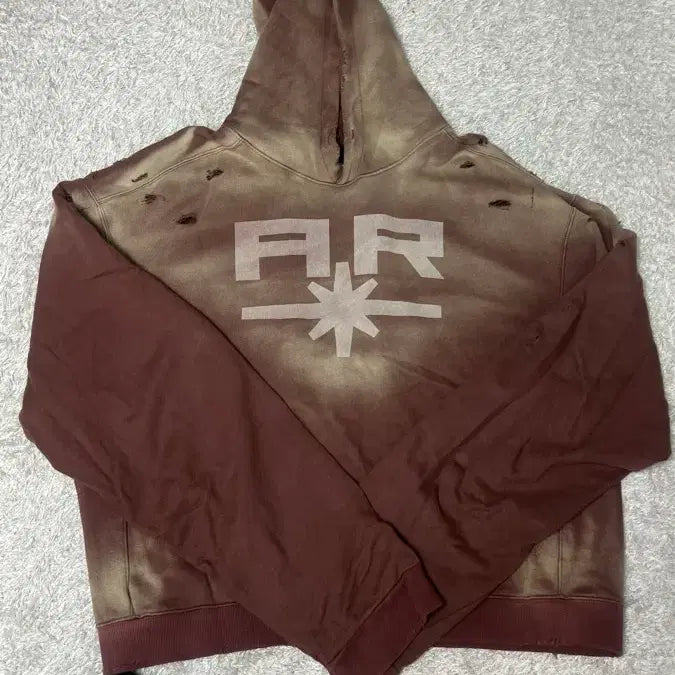 [BUNJANG] OS Tilden Art Hoodie (Burgundy) / [OS] 틸던 아트후디(버건디)