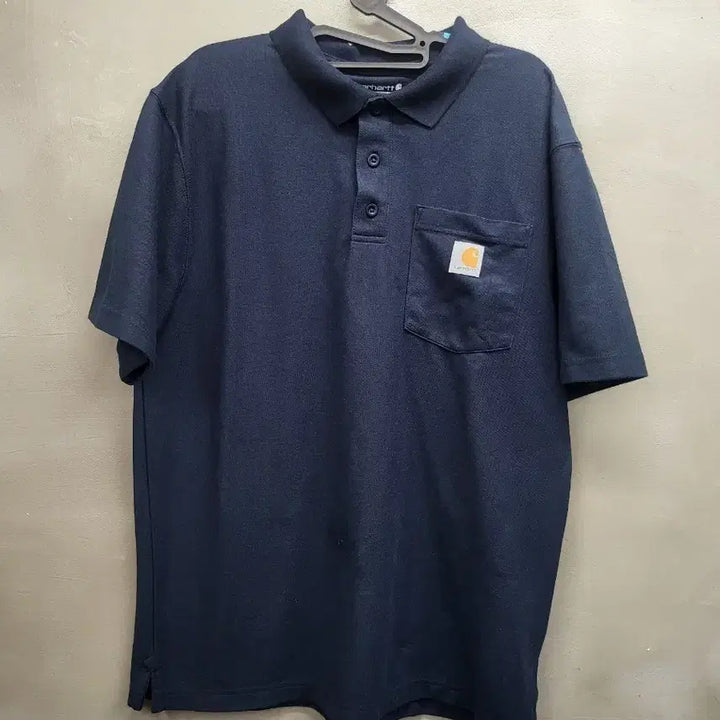 [BUNJANG] Carhartt Navy Pocket Polo Shirt / 칼하트 네이비 반팔 포켓 폴로티 가슴55 기장70