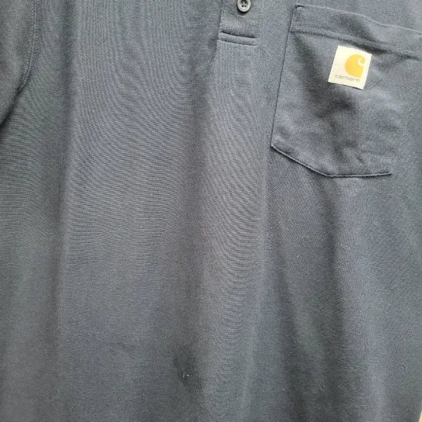 [BUNJANG] Carhartt Navy Pocket Polo Shirt / 칼하트 네이비 반팔 포켓 폴로티 가슴55 기장70