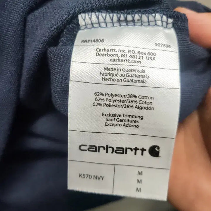 [BUNJANG] Carhartt Navy Pocket Polo Shirt / 칼하트 네이비 반팔 포켓 폴로티 가슴55 기장70