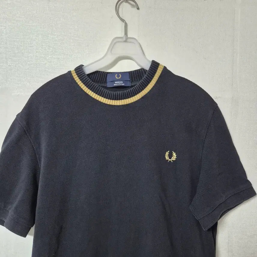 [SOLD OUT] 프레드페리 블랙 반팔 니트 티셔츠
