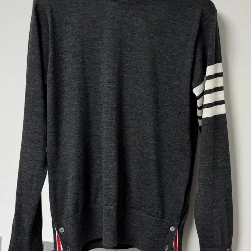 [BUNJANG] Thom Browne Fine Merino Wool Stitch Knit Dark Gray / 톰브라운 파인 메리노 울 스티치 니트 다크그레이 2사이즈