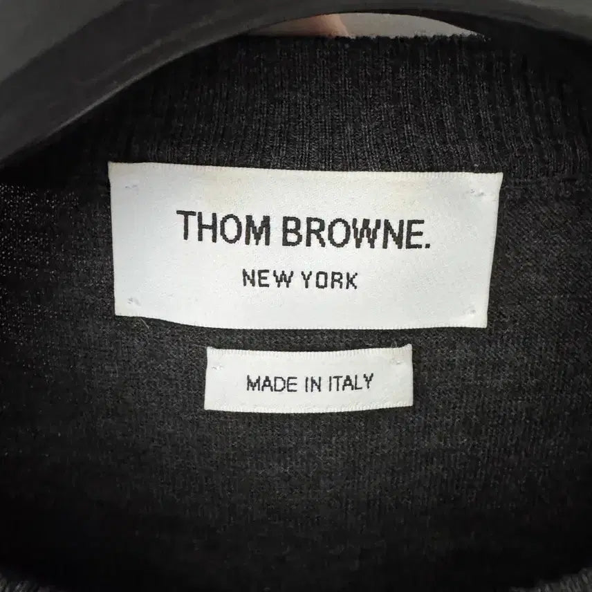 [BUNJANG] Thom Browne Fine Merino Wool Stitch Knit Dark Gray / 톰브라운 파인 메리노 울 스티치 니트 다크그레이 2사이즈