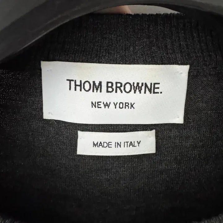 [BUNJANG] Thom Browne Fine Merino Wool Stitch Knit Dark Gray / 톰브라운 파인 메리노 울 스티치 니트 다크그레이 2사이즈