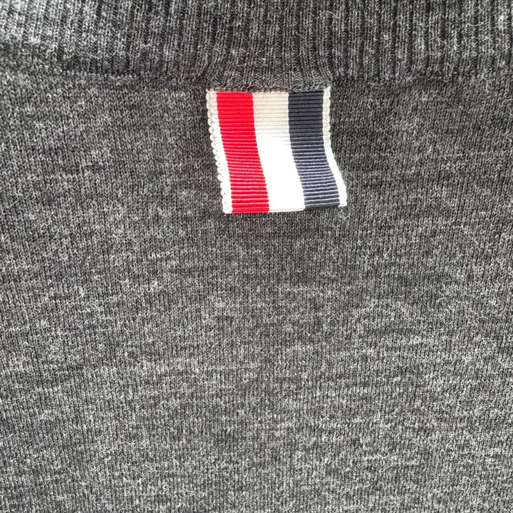 [BUNJANG] Thom Browne Fine Merino Wool Stitch Knit Dark Gray / 톰브라운 파인 메리노 울 스티치 니트 다크그레이 2사이즈