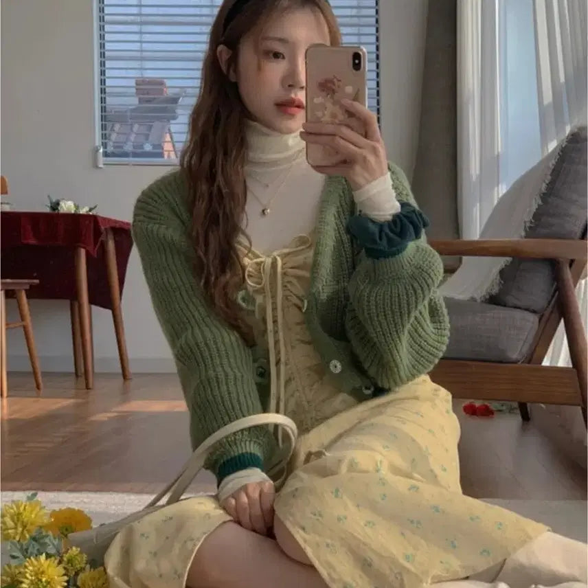 [BUNJANG] Femme Muse Shirring Ribbon Dress / 팜므뮤즈 셔링리본원피스