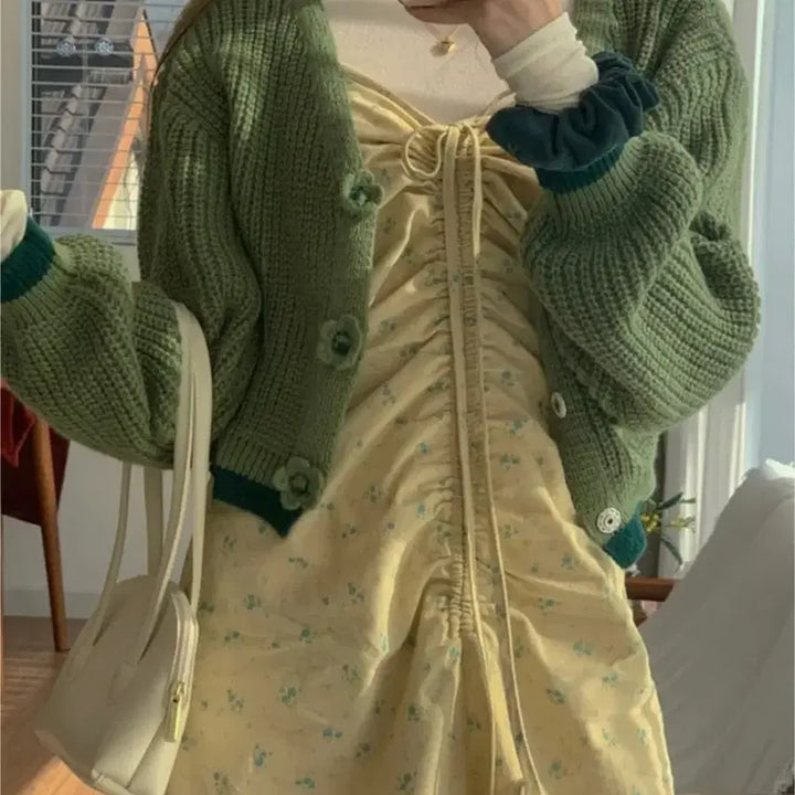 [BUNJANG] Femme Muse Shirring Ribbon Dress / 팜므뮤즈 셔링리본원피스