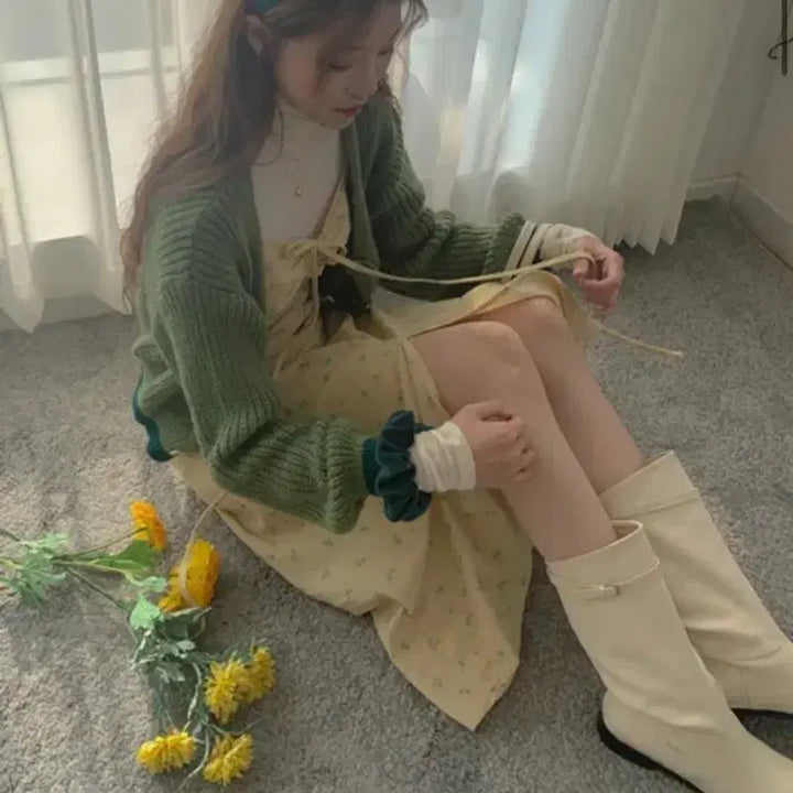 [BUNJANG] Femme Muse Shirring Ribbon Dress / 팜므뮤즈 셔링리본원피스