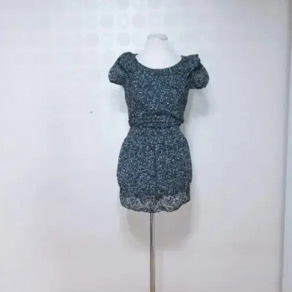 [BUNJANG] Aerobic Dance Sportswear - Navy Chiffon / S사이즈 에어로빅 댄스복 스포츠 라틴 줌바