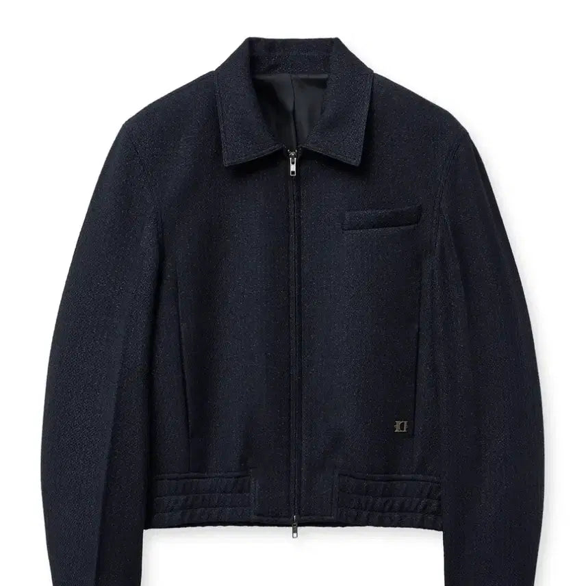 [BUNJANG] Elwood Fluid Tweed Blouson Jacket D Navy / [48] 엘무드 플루이드 트위드 블루종 자켓 D네이비
