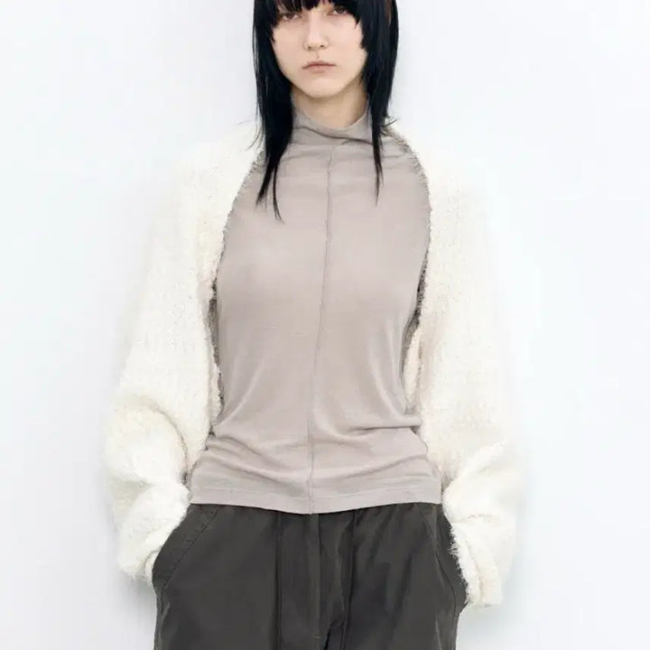 [BUNJANG] Insa Ilence Boucle Bolero Cardigan / 인사일런스 부클 볼레로 가디건